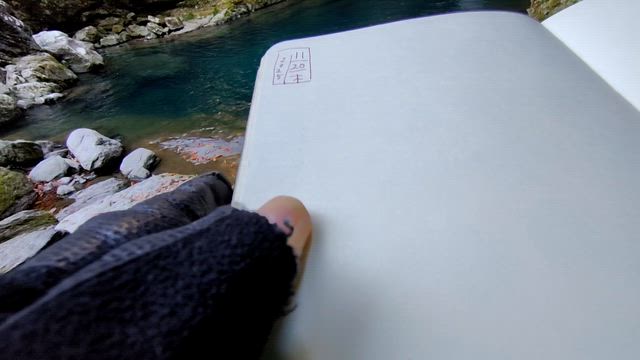 にこ淵で仁淀ブルースケッチ＜高知県いの町＞の記事動画