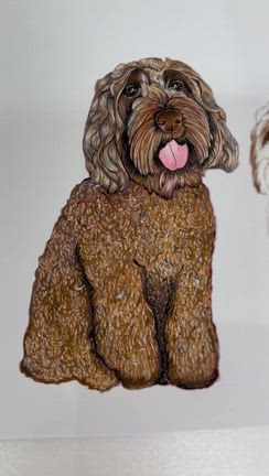 はじめて、わんちゃんを描く♪の記事動画