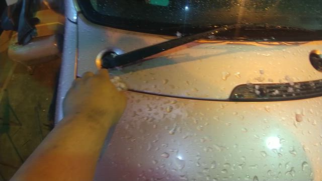 ヒョウ？　たつの　雹の記事動画