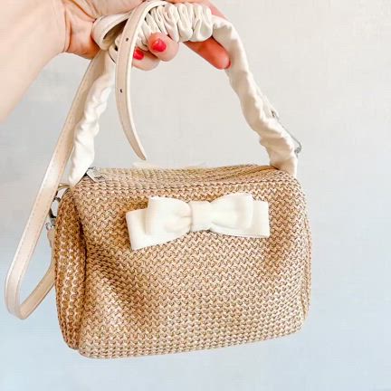 ベルベットリボンかごショルダーバッグ販売開始しました♡の記事動画