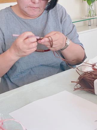 ビヨンドザリーフかぎ針編みバッグレッスンレポの記事動画