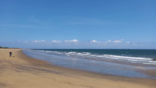 波打ち際を素足で歩くの記事動画