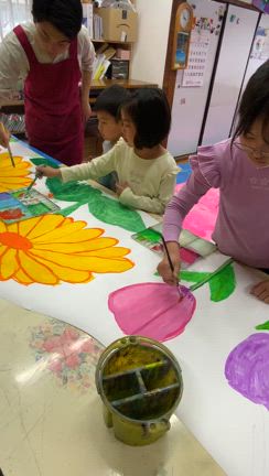 みんなでさくらをかいたよ②　～ 大型絵画制作 ～の記事動画