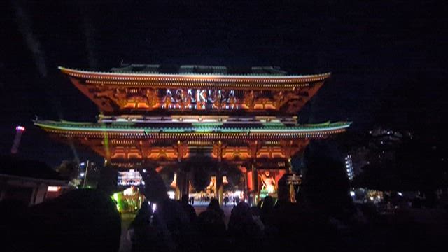 プロジェクションマッピング【浅草寺】の記事動画