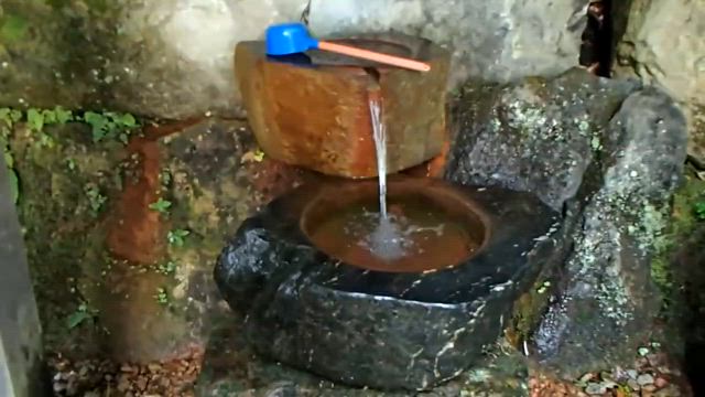 天然の炭酸泉井戸に到着の記事動画