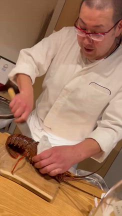 限定伊勢海老コースの記事動画