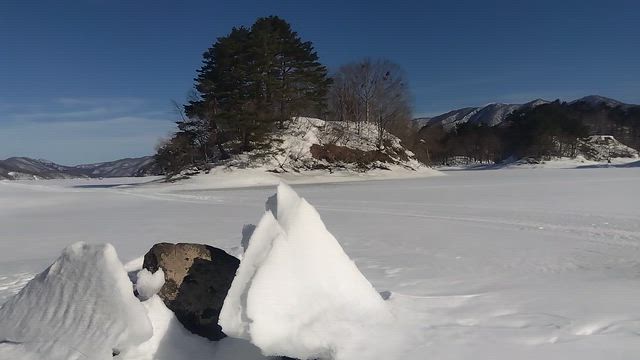 桧原湖ワカサギ釣り2.22の記事動画