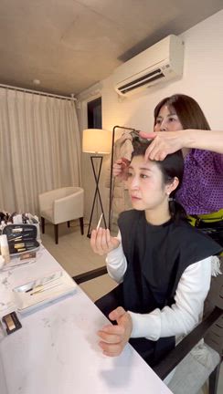 眉メイクレッスン中の動画をお見せします！30代半ばの生徒さんの婚活メイクレッスンの記事動画