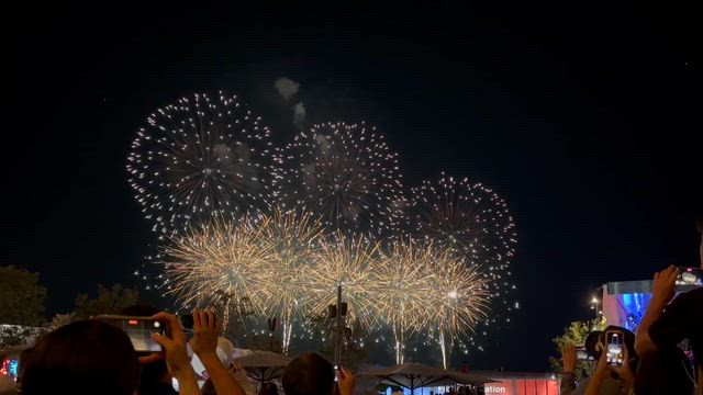 松葉杖終了・万博花火の記事動画