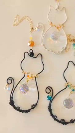 ねこねこサンキャッチャー【ラスト1点】 - moonstone