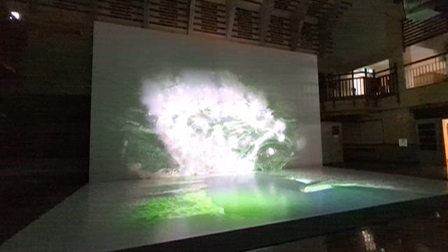 栗駒山麓ジオパーク（4）：大型スクリーンの動画の記事動画