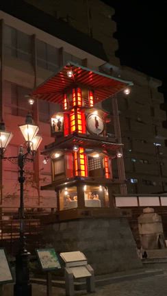 道後温泉の夜の記事動画