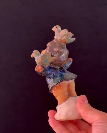 陶彫刻【はばたきっ子】✨の記事動画