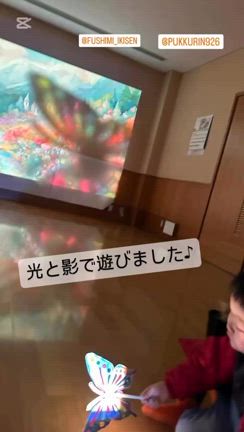 【ちょうちょに変身】 京都@光と影で遊ぼう！の記事動画