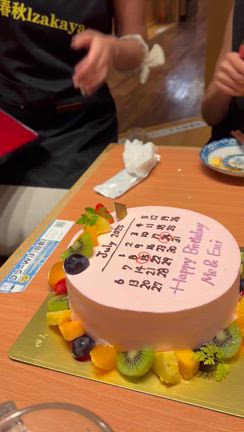 誕生日会ありがとう…ひーりんぐ祭りのケーキの記事動画