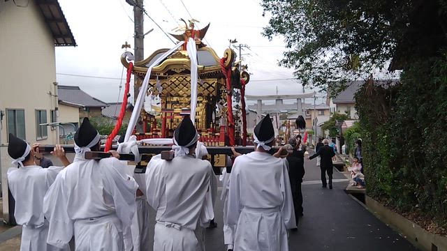 霧雨、綱敷天満神社秋例大祭本祭の記事動画