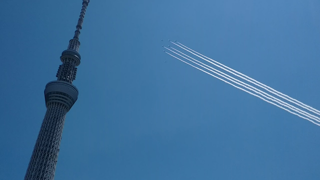 墨田区より、ブルーインパルス～テスト飛行～の記事動画