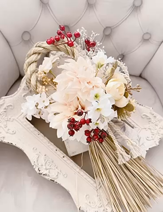 お正月アレンジとしめ縄飾りのご案内の記事動画