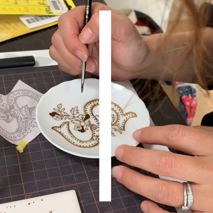 動画あり】ポーセラーツ・金の種類って？金液を使って描く本金の
