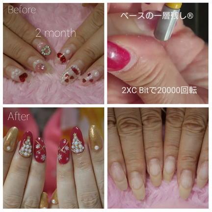 2ヶ月ぶりのネイルフィルイン施術の記事動画