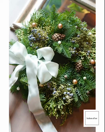 オンライン開催のチャリティクリスマスリース作りの記事動画