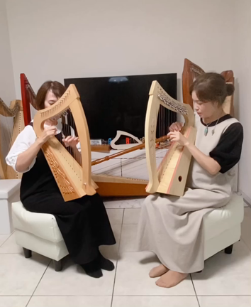 おとつぶハープ17弦 メープル ホワイト おとつぶハープ17弦 メープル