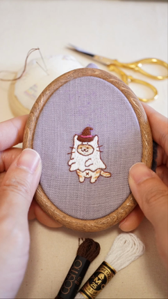 ハロウィンネコちゃん今年も刺繍します＊の記事動画