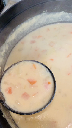 残り野菜たっぷり豆乳チャウダー　レシピの記事動画