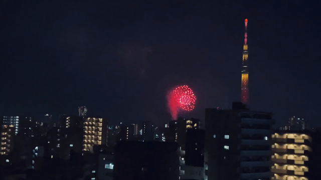 4年ぶりに知人宅で隅田川花火大会を見ました！の記事動画