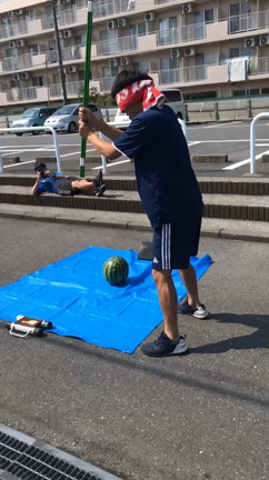 夏の楽しいスイカ割り！の記事動画