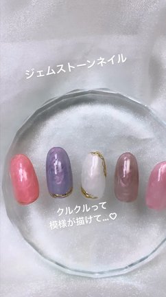 ジェムストーンネイル作ってみました！* 島根 松江 安来 米子 ネイルサロン ネイルフローレの記事動画