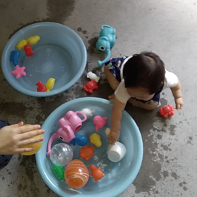 水遊びの画像