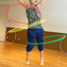 身体のあちこちを使っての画像