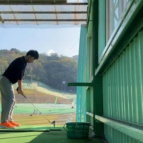 今日もフェードボールを練習の画像