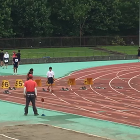 川越選手権100m④の画像