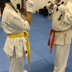 正拳突きの受け返しの練習の画像