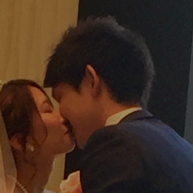 泣き笑いの甥っ子の結婚式の画像