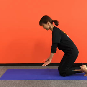 佐倉マラソン前に、うさぎのヨガの画像