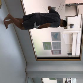 前蹴りの練習の画像