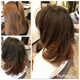 暗めのグラデーション✨の画像