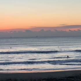 2月27日千葉北、東浪見の朝の波の画像