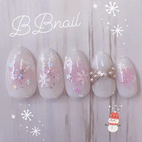 雪の結晶ネイルの画像