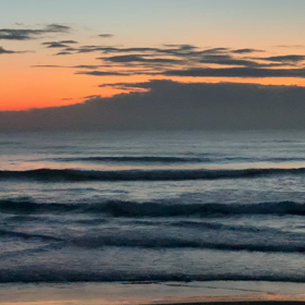 2月5日千葉北、東浪見の朝の波の画像