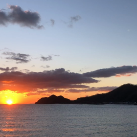 最高の夕日【寝観音】三瓶町の画像