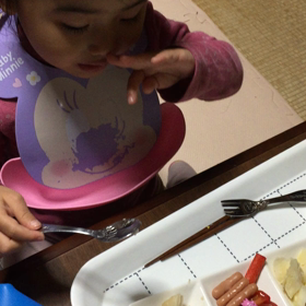 ♪里芋のお礼を言う華♪の画像