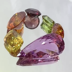 スファレライト　&　クンツアイト　sphalerite & kunziteの画像