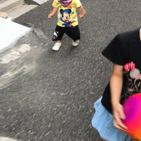 夕方のお散歩の画像