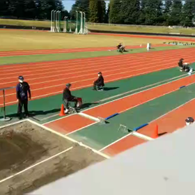 男子走り幅跳び予選②の画像