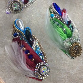 小鳥のさえずりブローチを小さく作り直しの画像