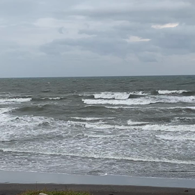 10月18日千葉北、東浪見の朝の波の画像
